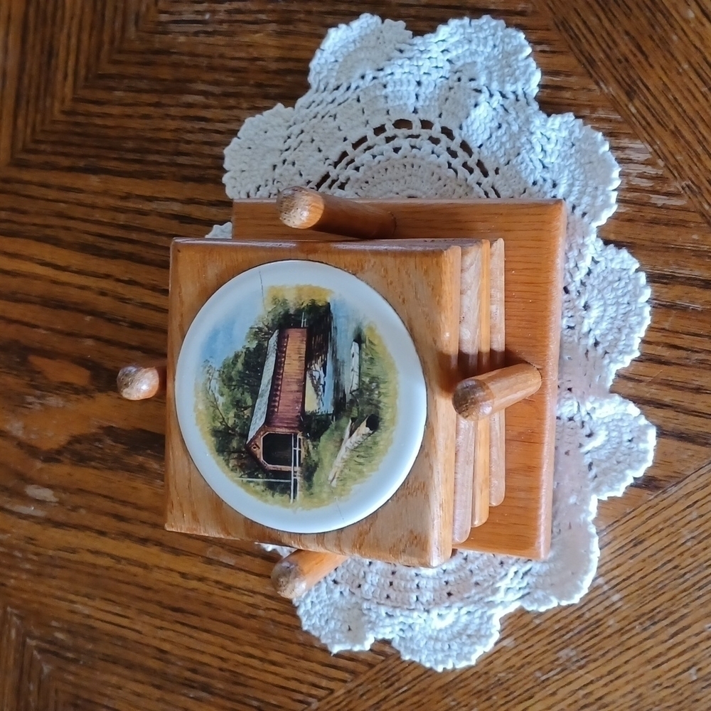 Oak Country Style Coasters